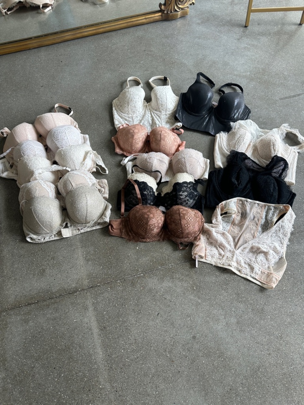 Victoria's Secret Mixed Lace & Molded Bras in Black, White, Blush, Brown